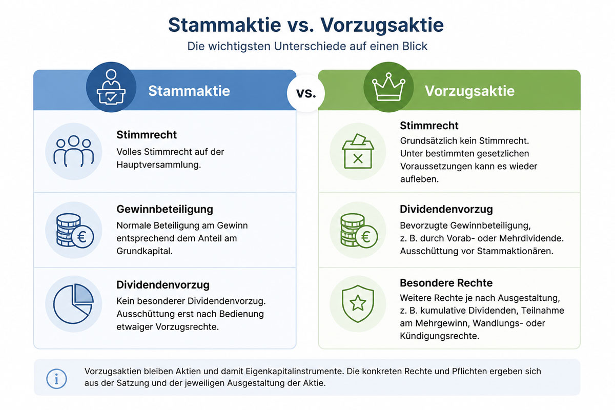 Stammaktie vs Vorzugsaktie